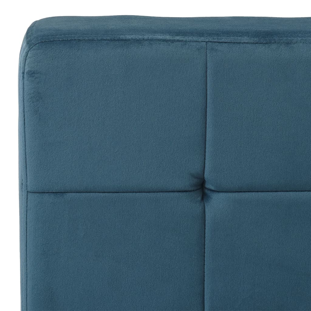 vidaXL Chaise de relaxation 65x79x87 cm Bleu Velours