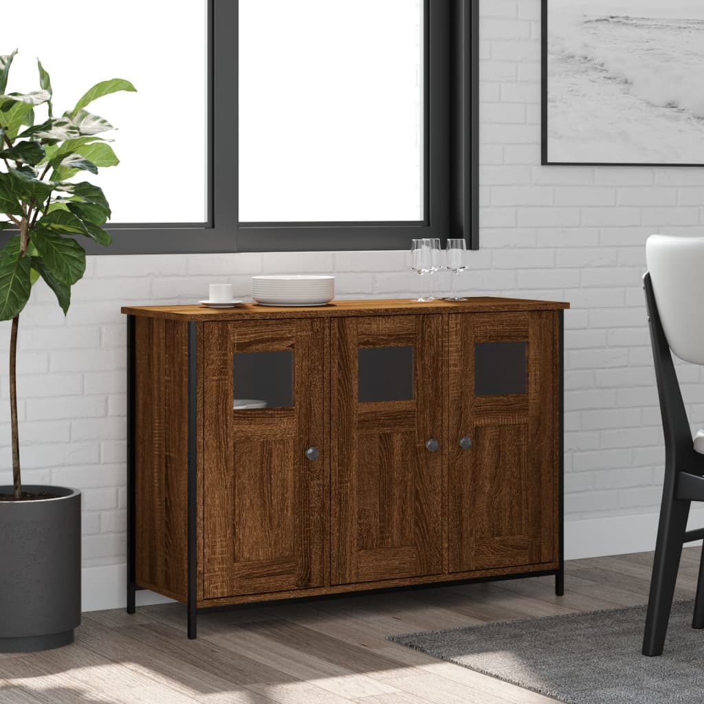 vidaXL Buffet chêne marron 100x35x70 cm bois d'ingénierie