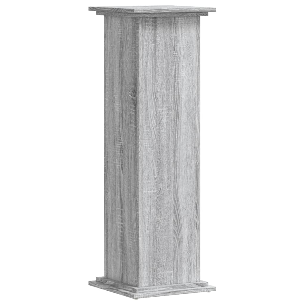 vidaXL Support pour plantes sonoma gris 33x33x100 cm bois d'ingénierie