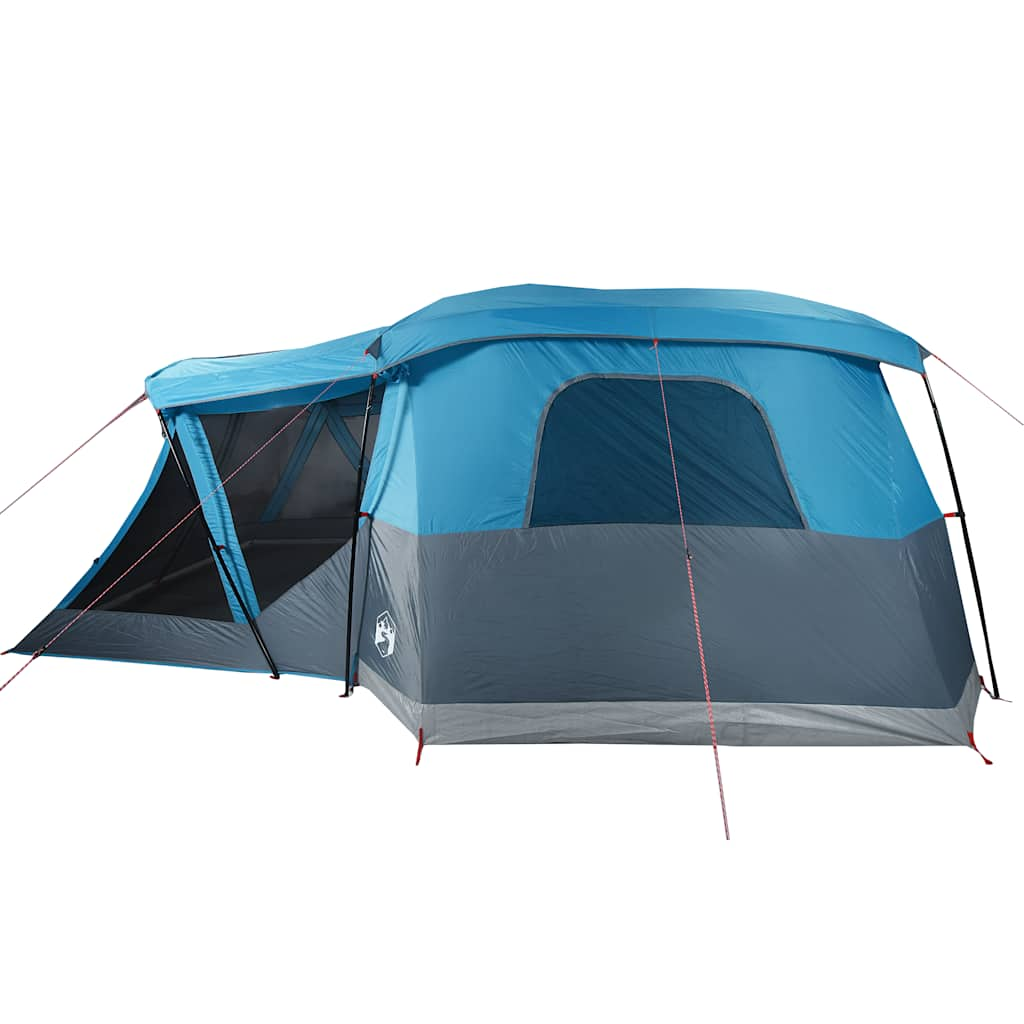 vidaXL Tente de camping avec porche 4 personnes bleu imperméable