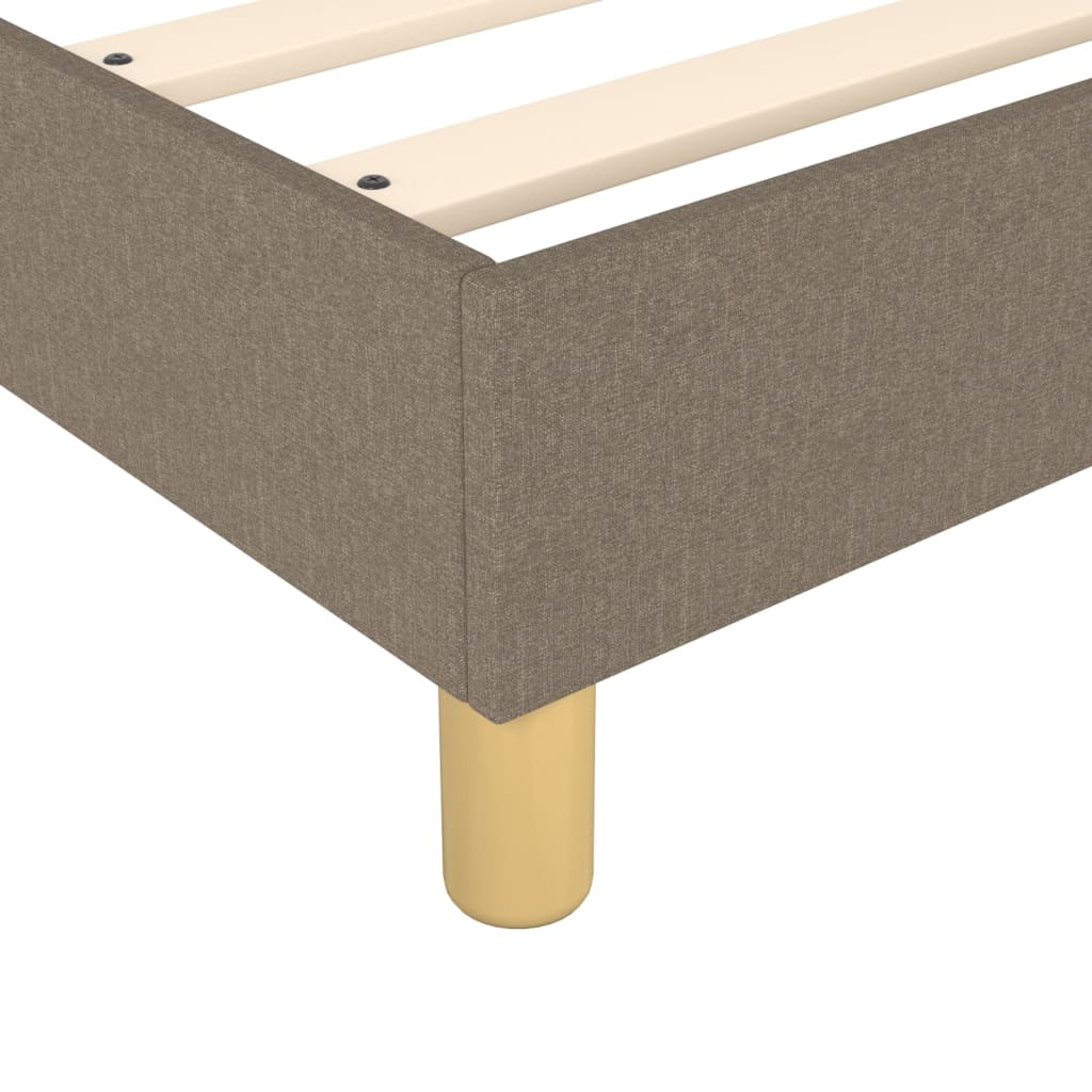 vidaXL Sommier à lattes de lit avec matelas Taupe 90x200 cm Tissu