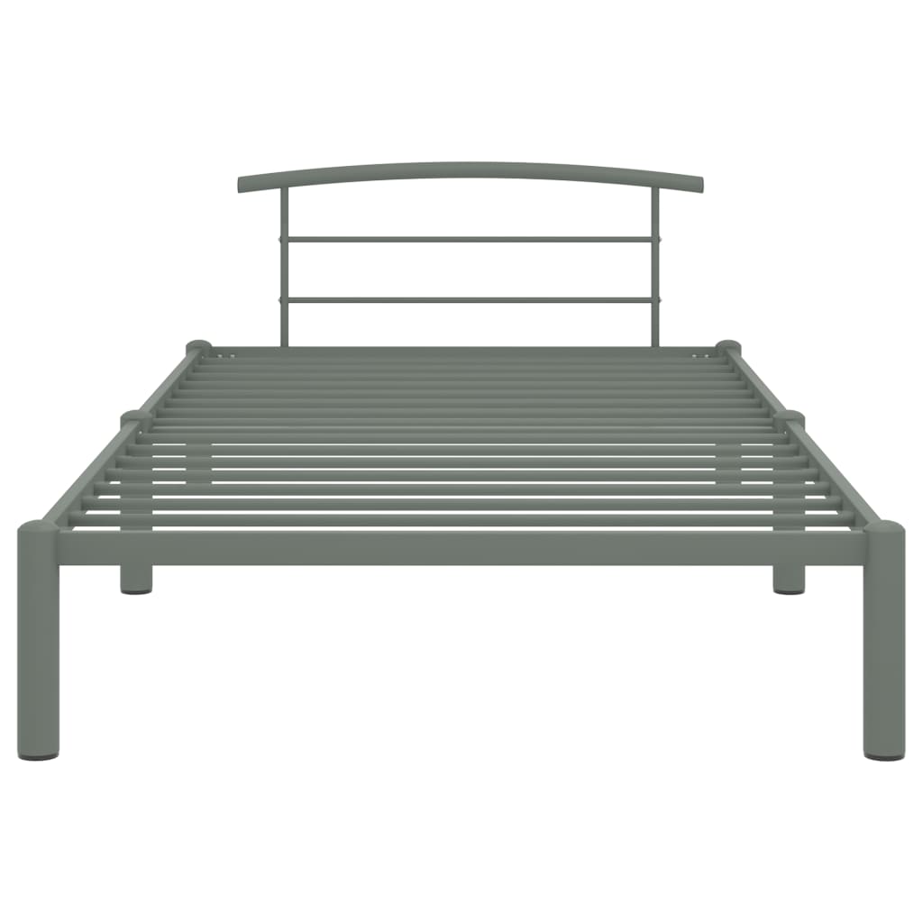 vidaXL Cadre de lit sans matelas gris métal 100x200 cm