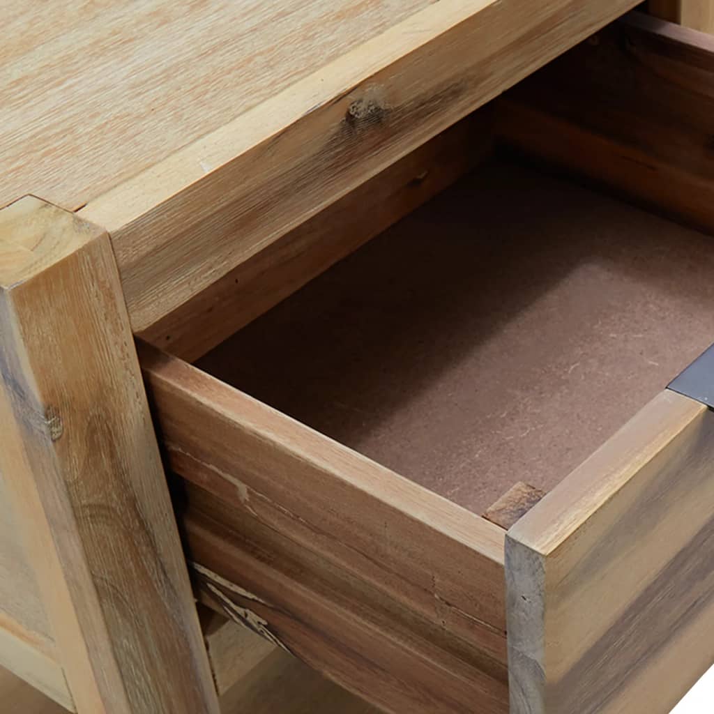vidaXL Table de chevet avec tiroir 40x30x48 cm Bois d'acacia solide
