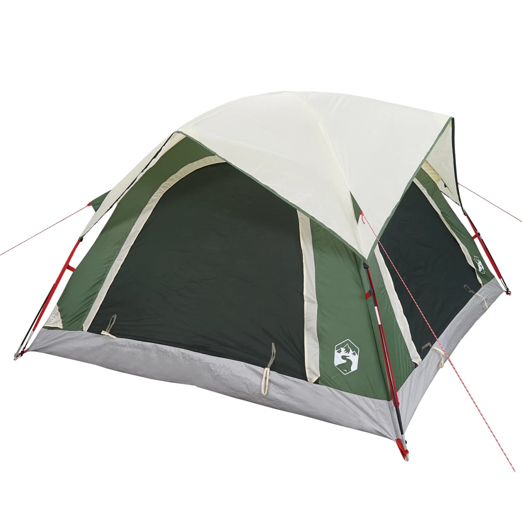 vidaXL Tente de camping de cabine 4 personnes vert imperméable