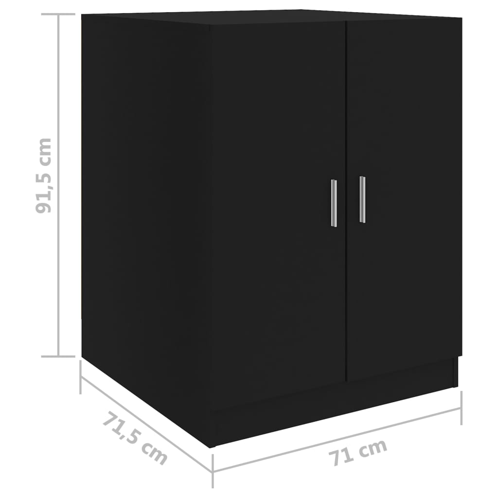 vidaXL Meuble pour machine à laver Noir