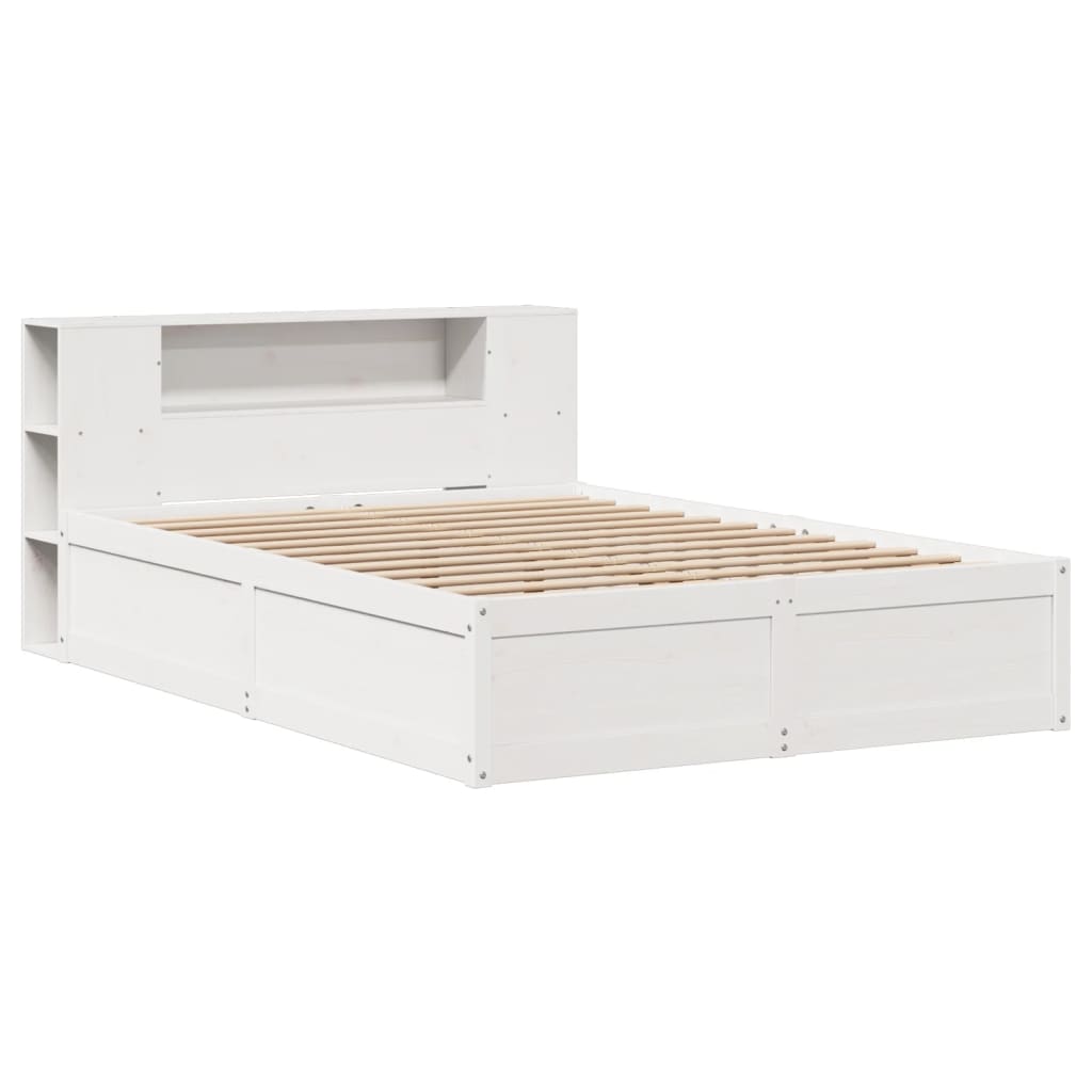 vidaXL Cadre de lit sans matelas blanc 150x200 cm bois de pin massif