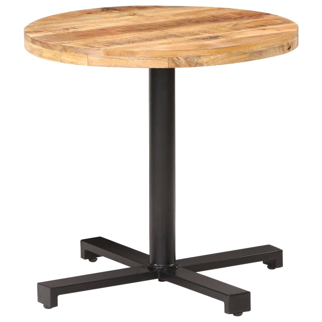 vidaXL Table de bistro Ronde Ø80x75 cm Bois de manguier brut