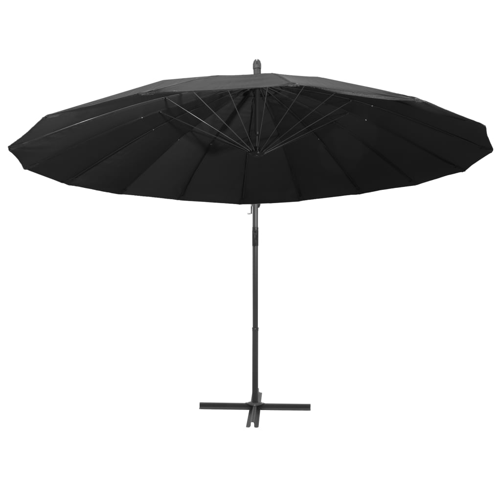 vidaXL Parasol suspendu avec poteau anthracite 3 m