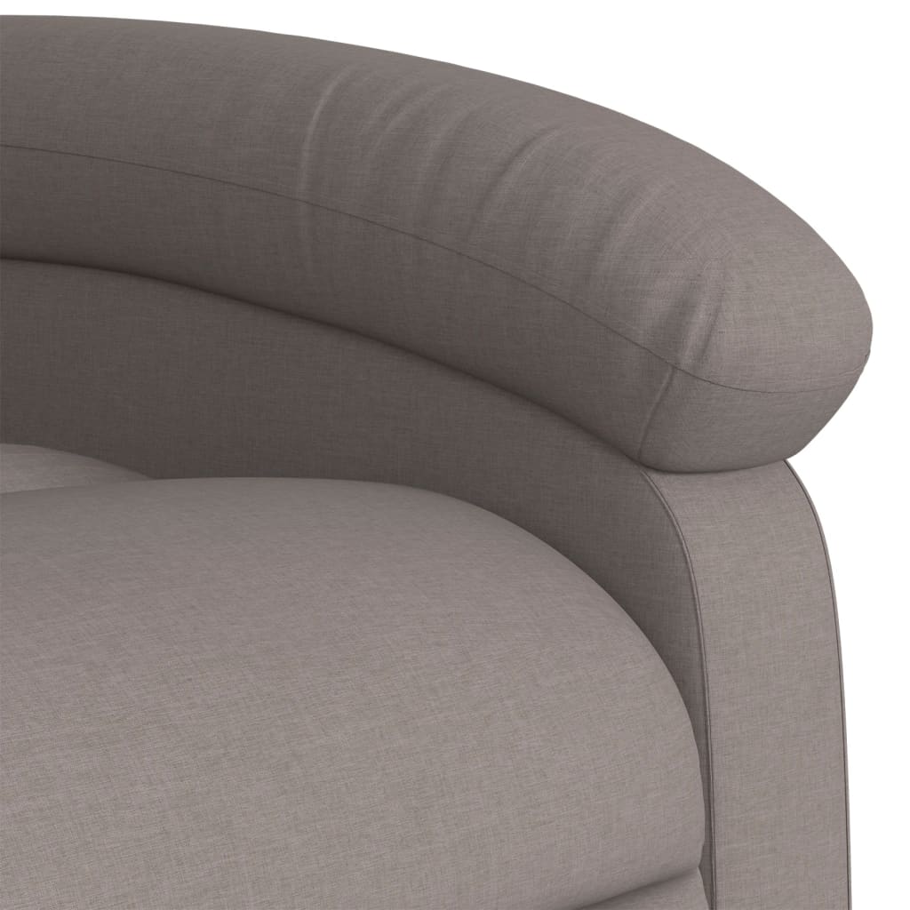 vidaXL Fauteuil inclinable Taupe Tissu