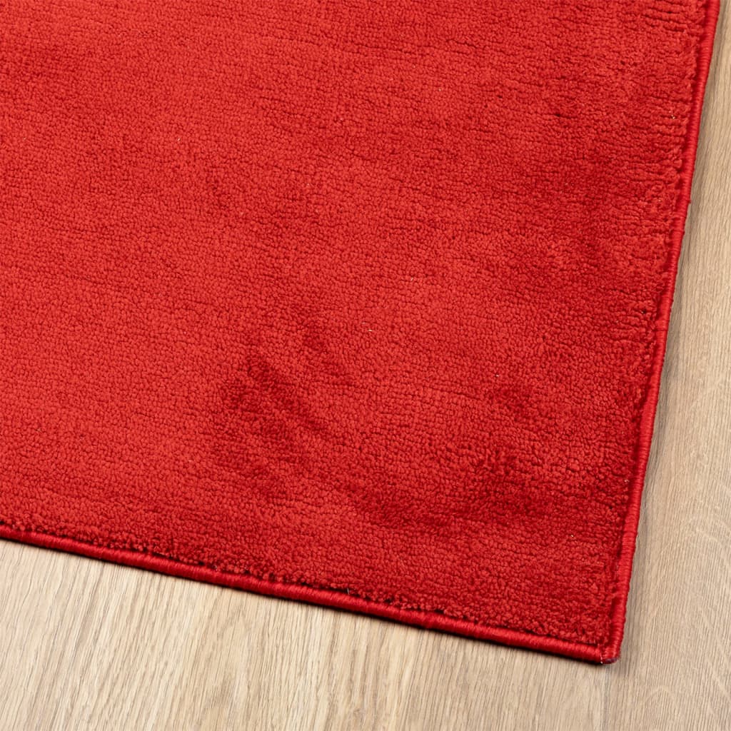 vidaXL Tapis OVIEDO à poils courts rouge 80x150 cm