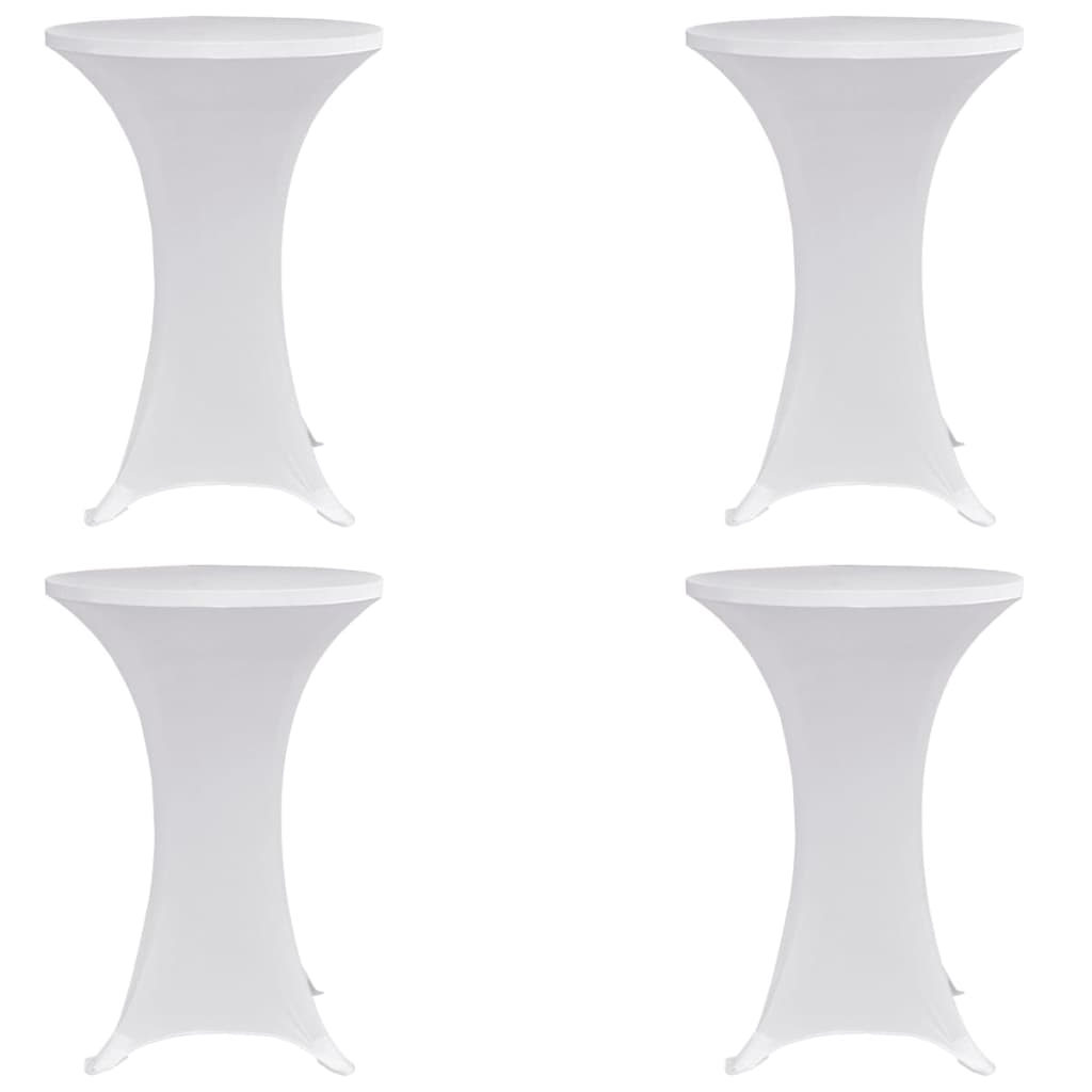 vidaXL Housses élastiques de table Ø 60 cm Blanc 4 pcs