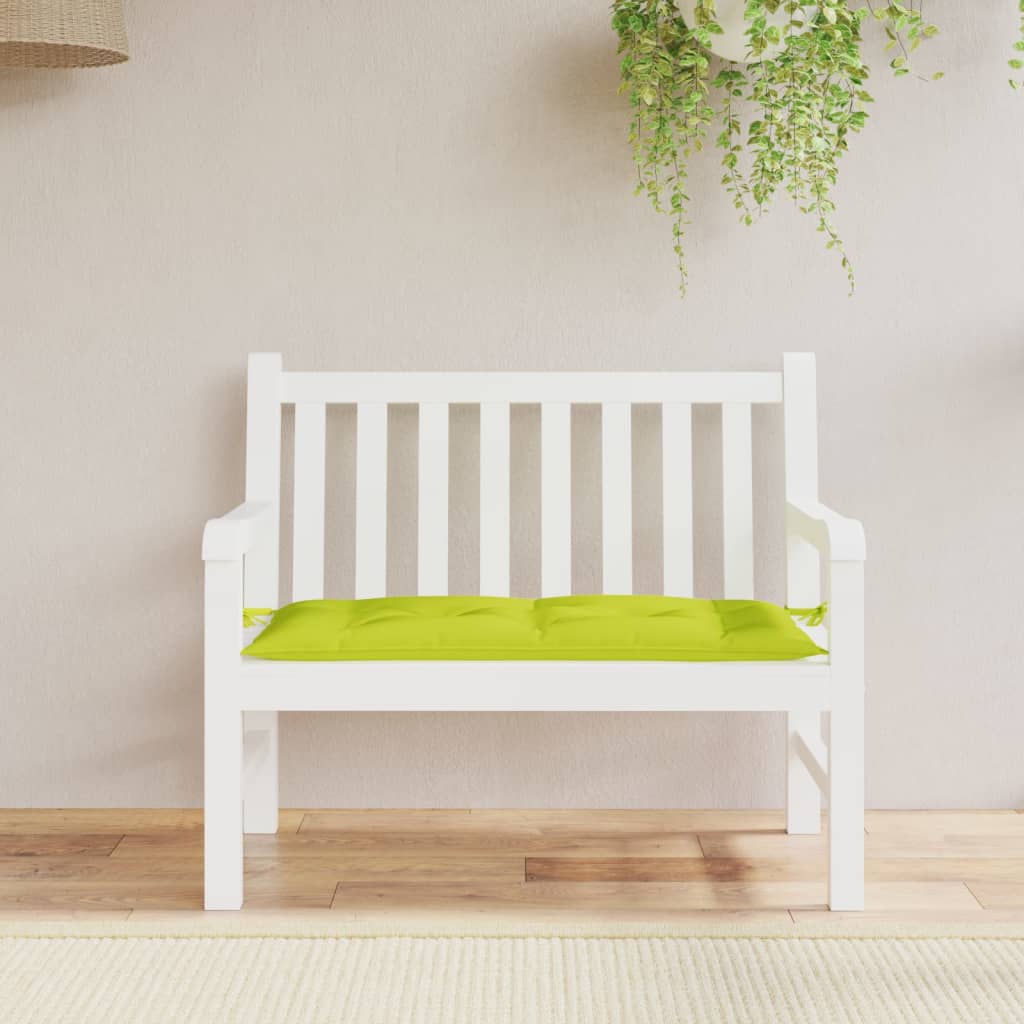 vidaXL Coussin de banc de jardin vert brillant 100x50x7cm tissu oxford