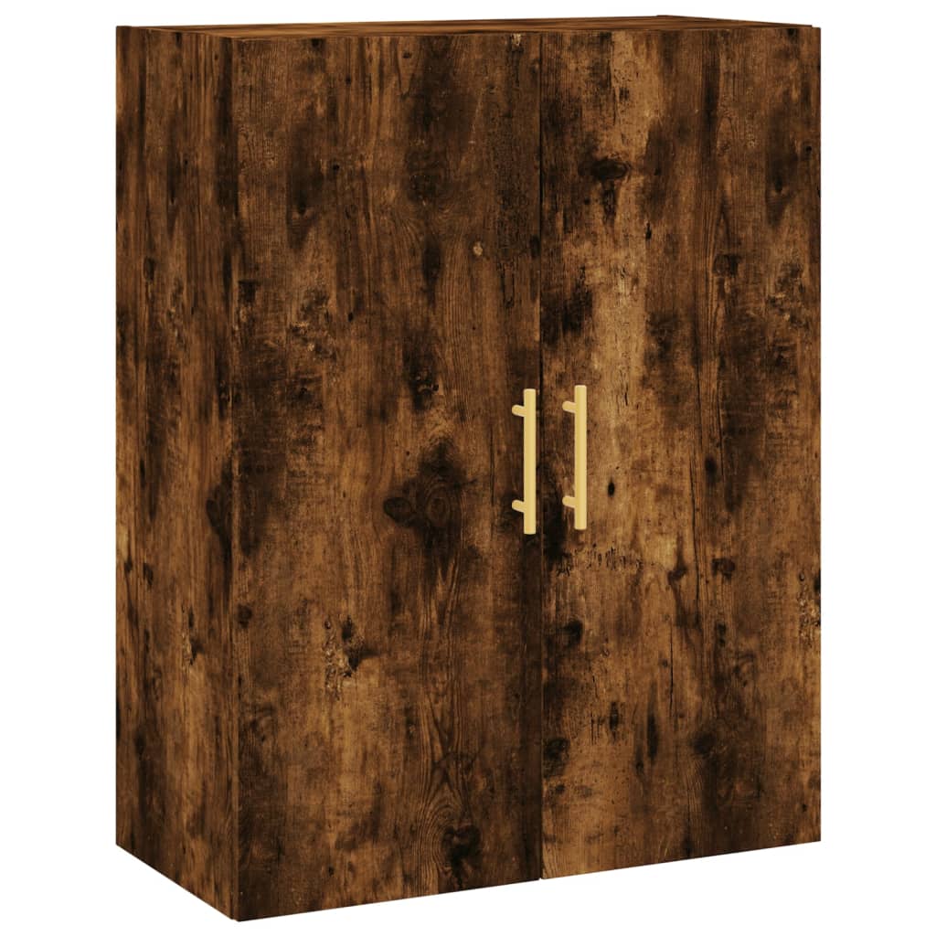 vidaXL Armoire murale chêne fumé 69,5x34x90 cm