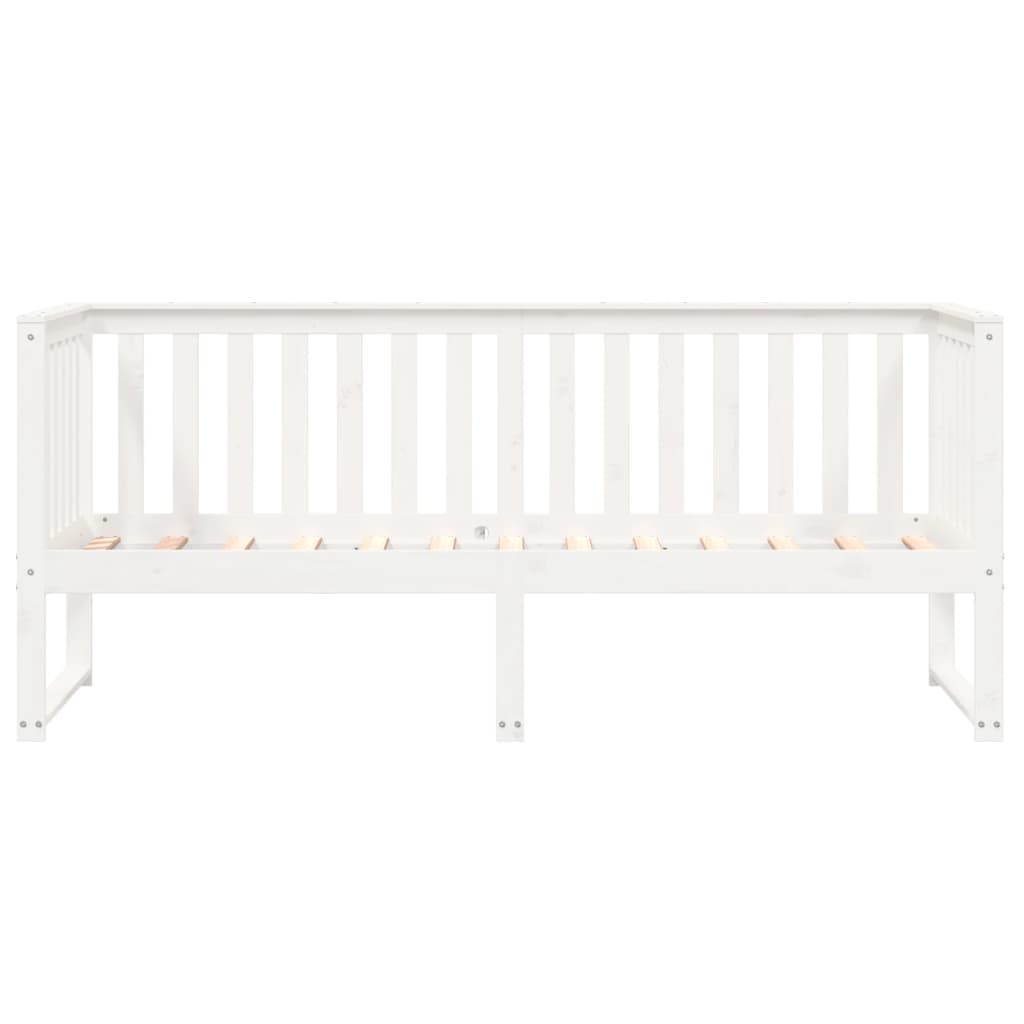 vidaXL Lit de jour sans matelas blanc 80x200 cm bois de pin massif