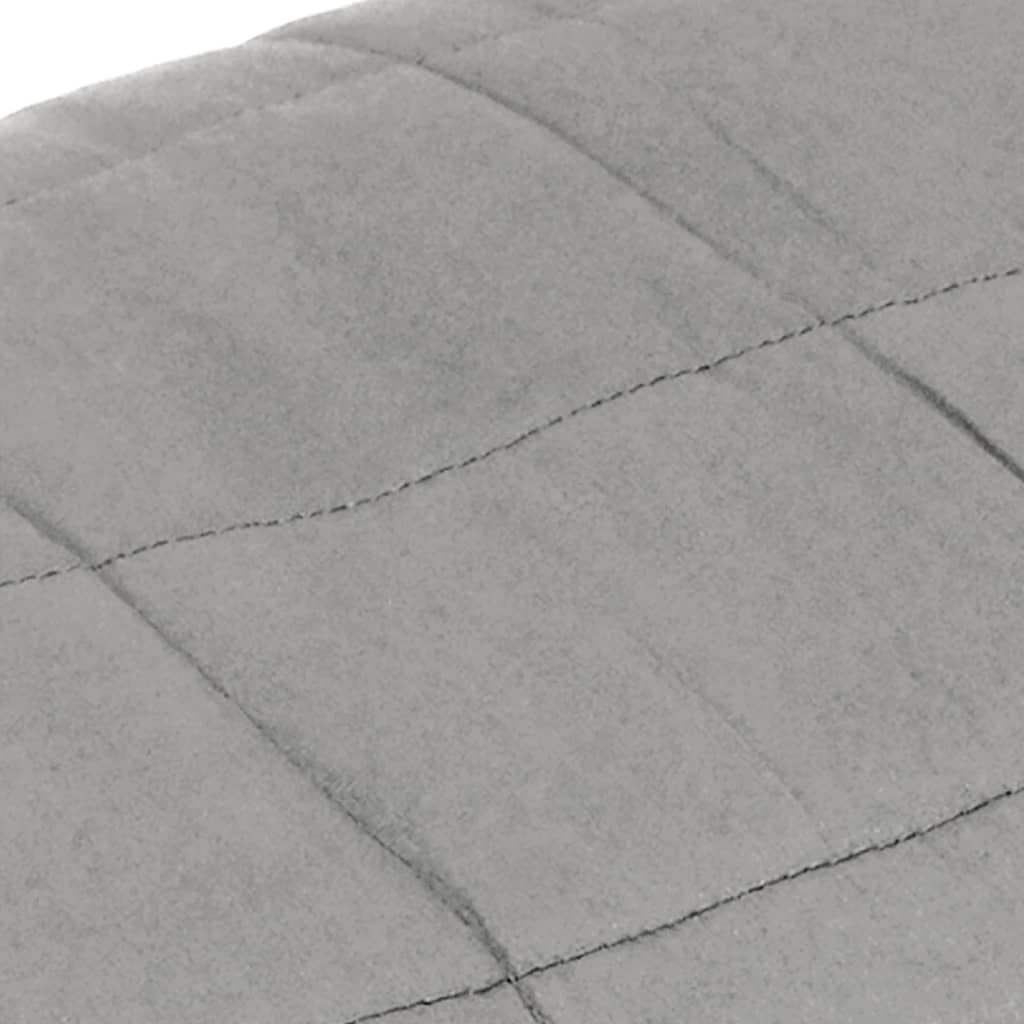vidaXL Couverture lestée Gris 150x200 cm 7 kg Tissu