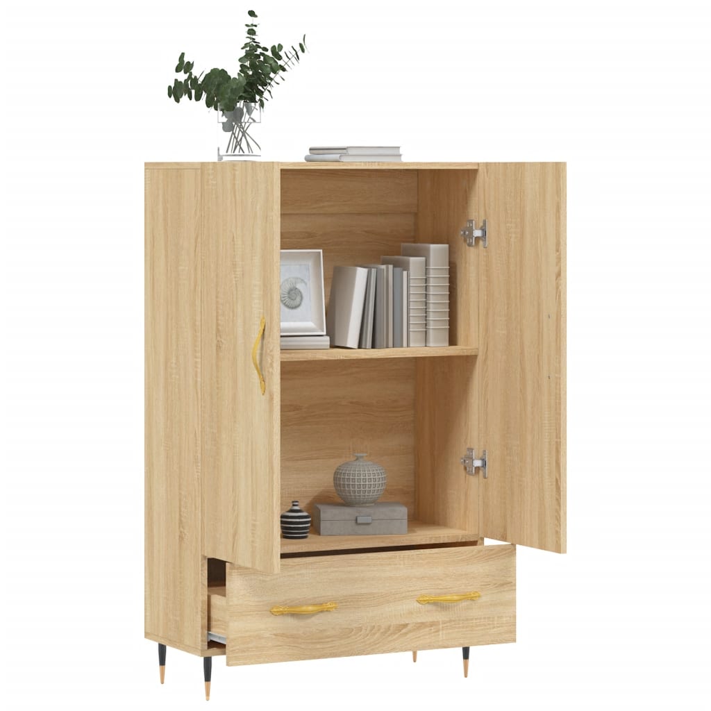 vidaXL Buffet haut chêne sonoma 69,5x31x115 cm bois d'ingénierie