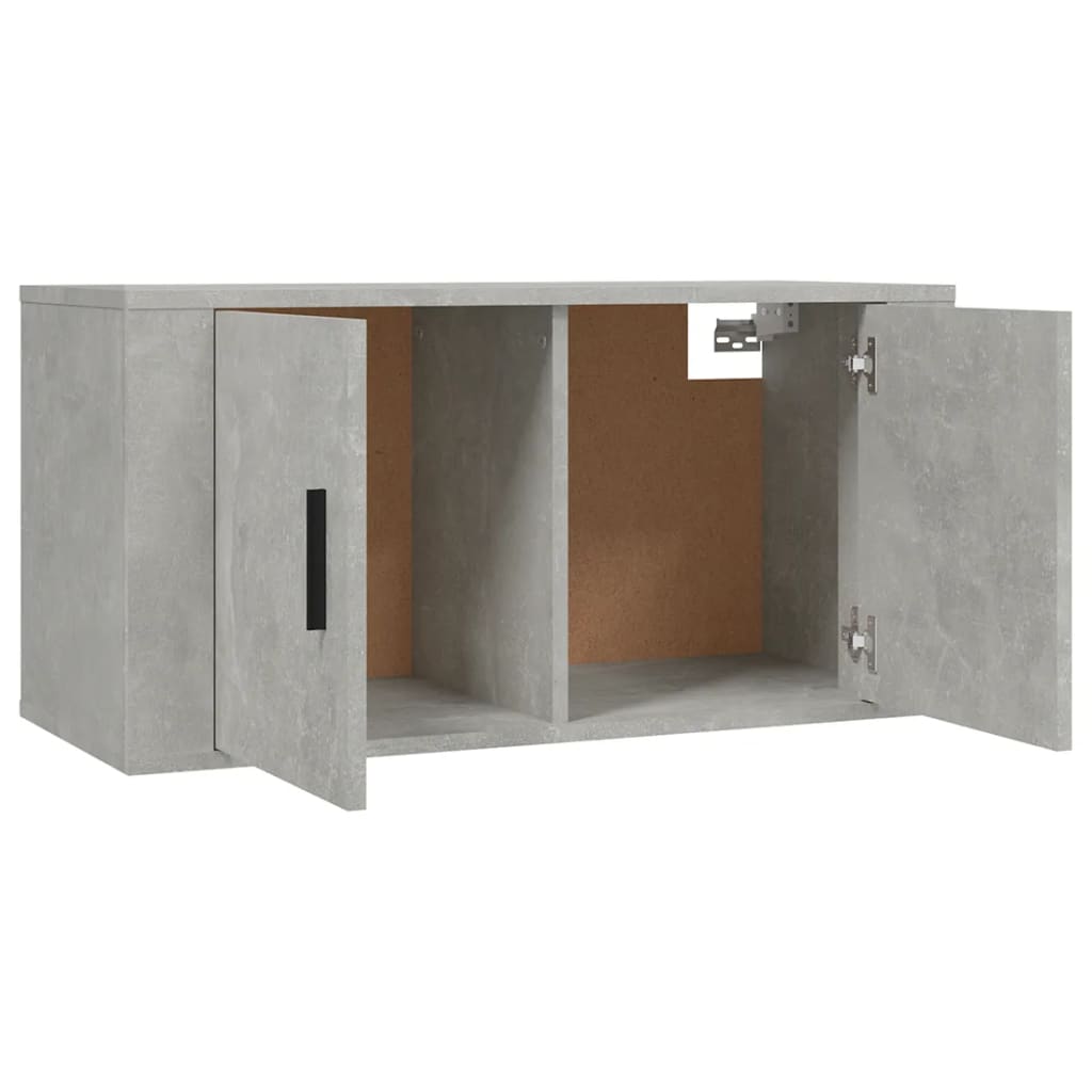 vidaXL Ensemble de meubles TV 2 pcs gris béton bois d'ingénierie