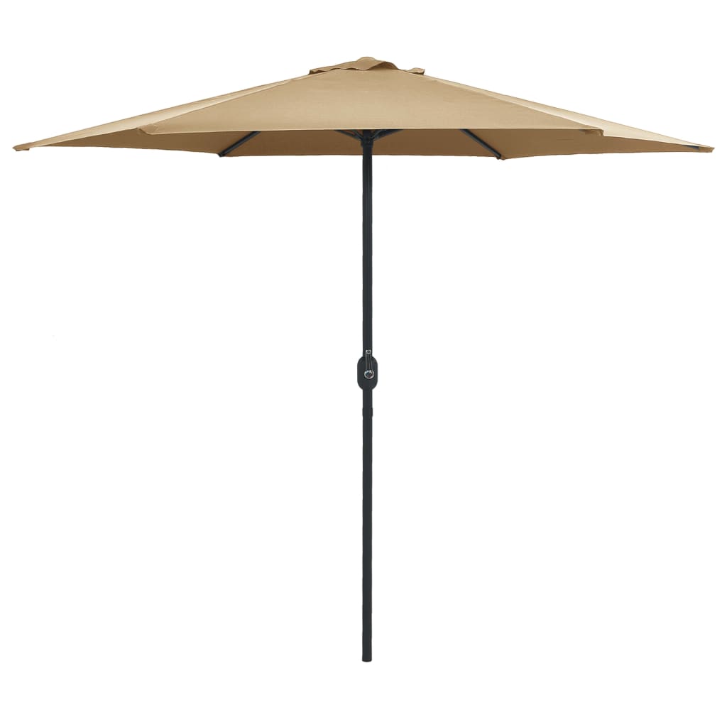 vidaXL Parasol de jardin et mât en aluminium 270x246 cm Taupe