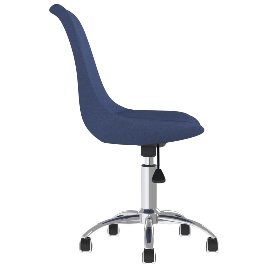 vidaXL Chaises pivotantes à manger lot de 2 bleu tissu