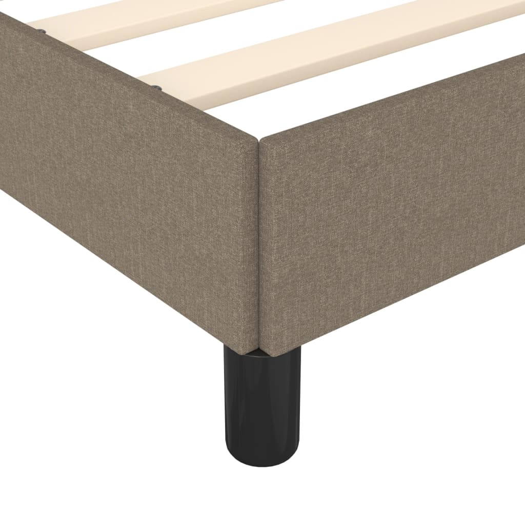 vidaXL Cadre de lit sans matelas taupe 100x200 cm tissu