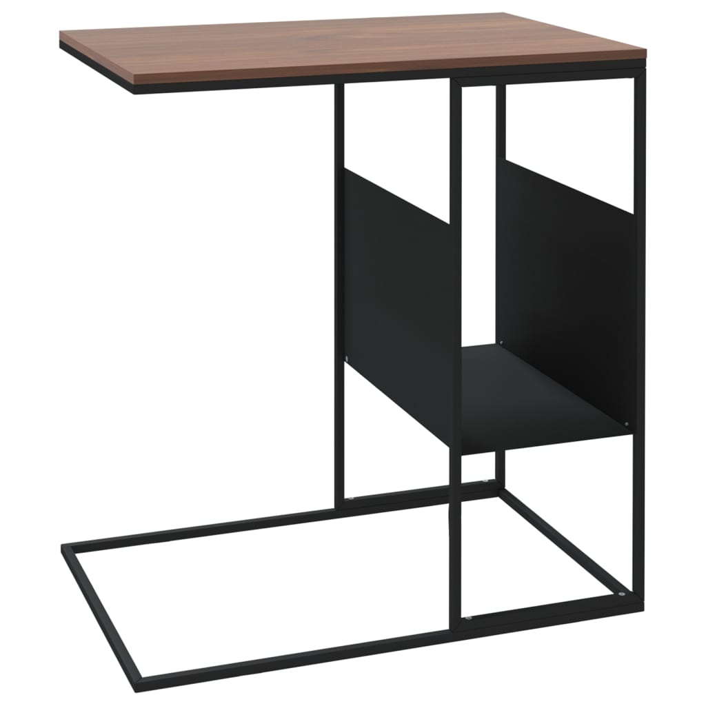 vidaXL Table d'appoint Noir 55x36x59,5 cm Bois d'ingénierie