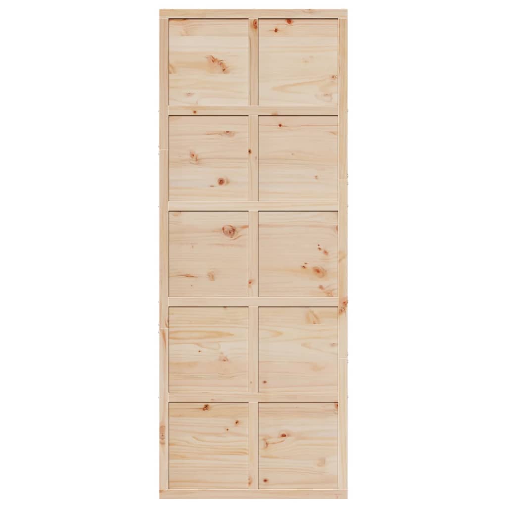 vidaXL Porte de grange 80x208 cm bois massif de pin