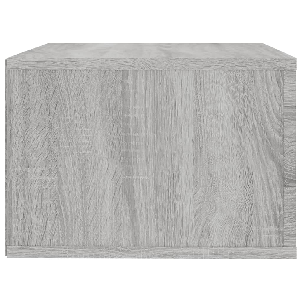 vidaXL Table de chevet murale Sonoma gris 50x36x25 cm