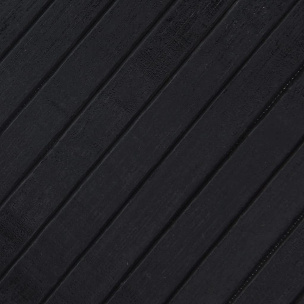 vidaXL Tapis rectangulaire noir 100x200 cm bambou