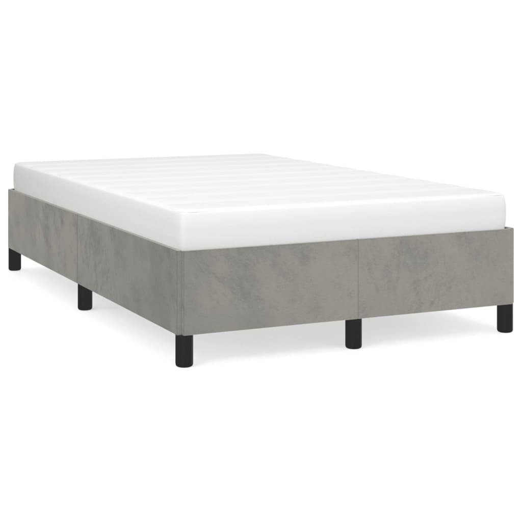 vidaXL Cadre de lit sans matelas gris clair 120x200 cm velours