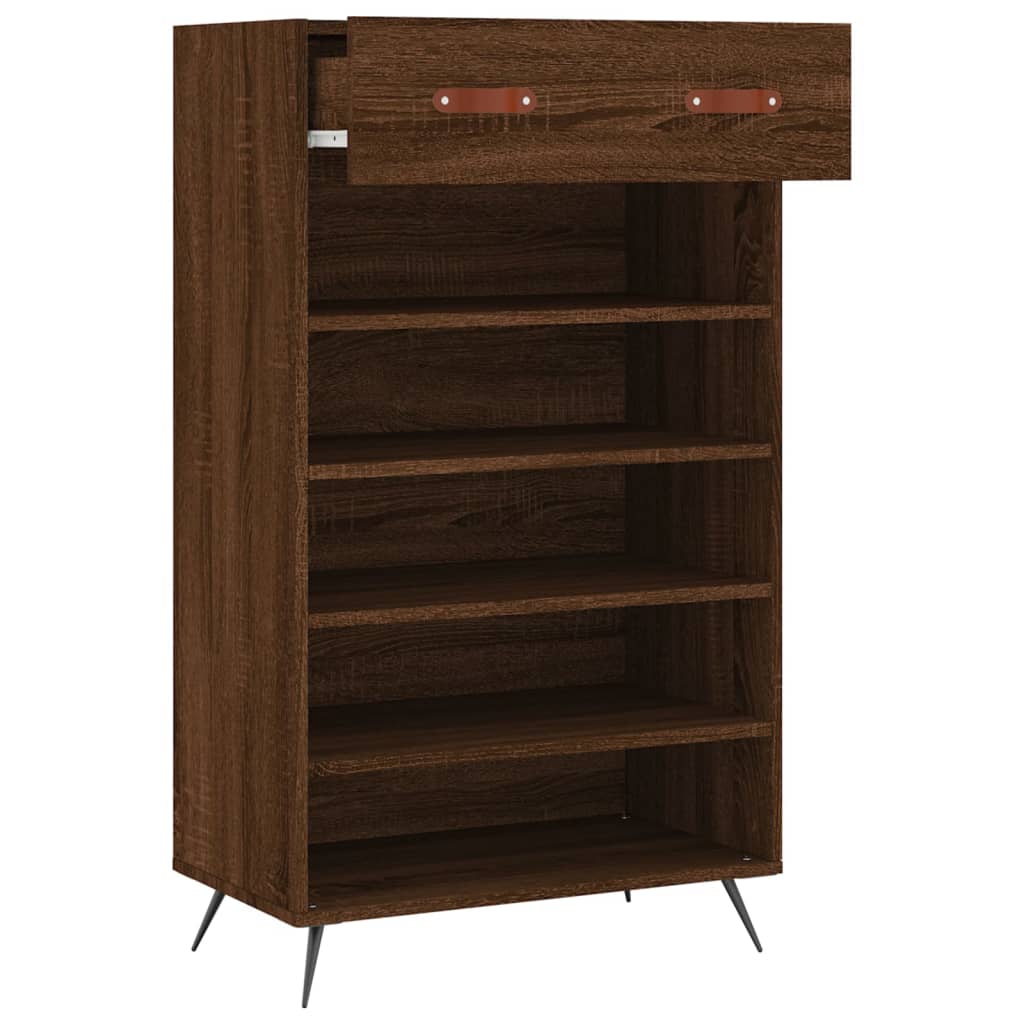 vidaXL Armoire à chaussures chêne marron 60x35x105cm bois d'ingénierie