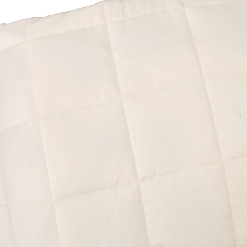 vidaXL Couverture lestée Crème clair 122x183 cm 5 kg Tissu