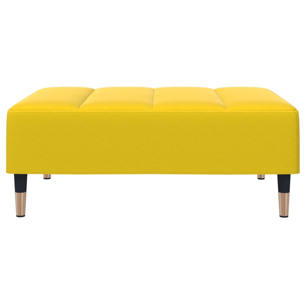 vidaXL Repose-pied jaune 77x55x31 cm velours