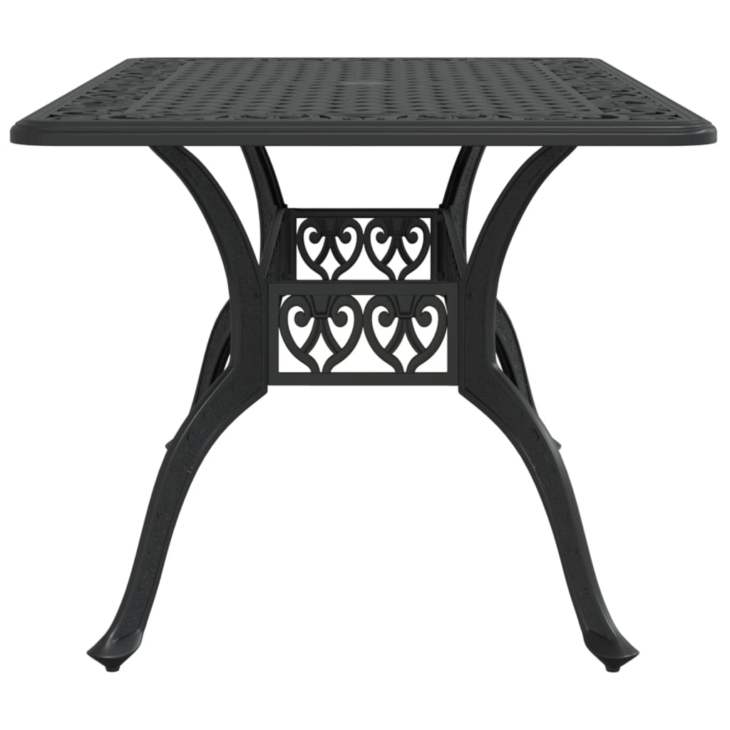 vidaXL Table de jardin noir 150x90x72 cm aluminium coulé