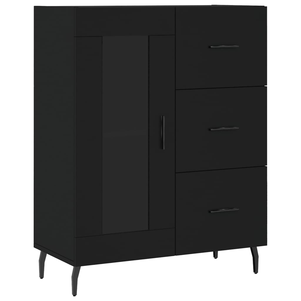 vidaXL Buffet noir 69,5x34x90 cm bois d'ingénierie