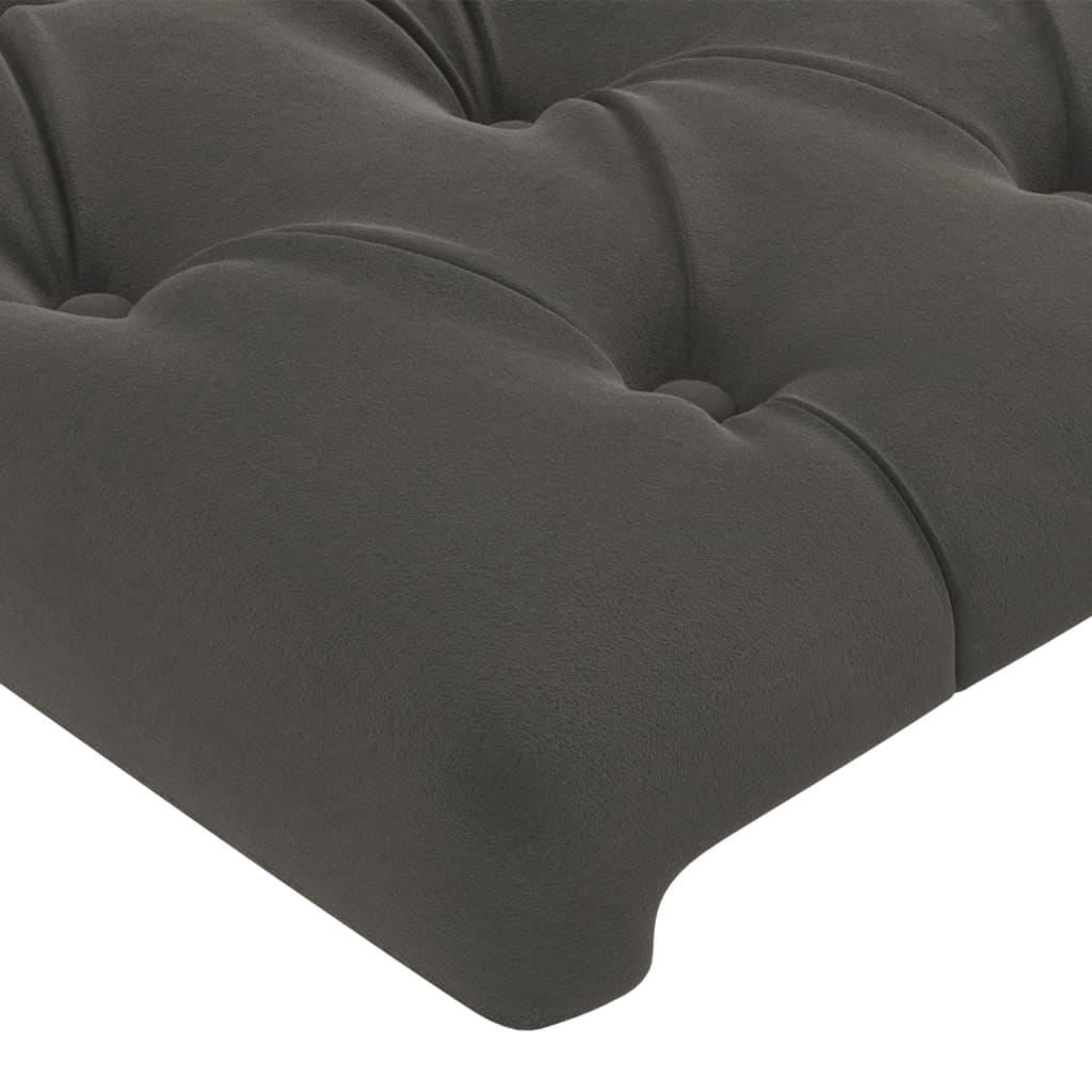 vidaXL Tête de lit avec oreilles Gris foncé 83x23x78/88 cm Velours