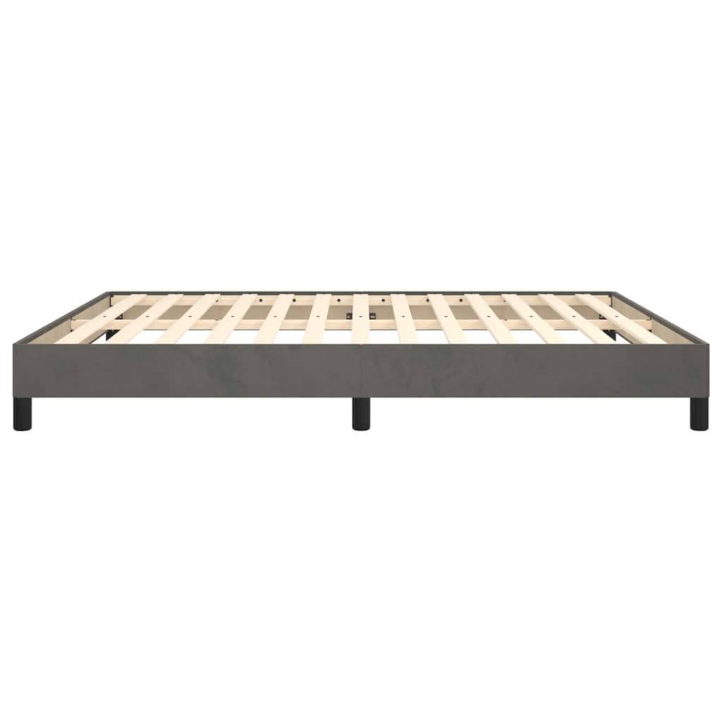 vidaXL Cadre de lit sans matelas gris foncé 180x200 cm velours