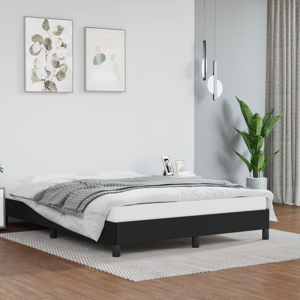 vidaXL Cadre de lit sans matelas noir 140x190 cm similicuir