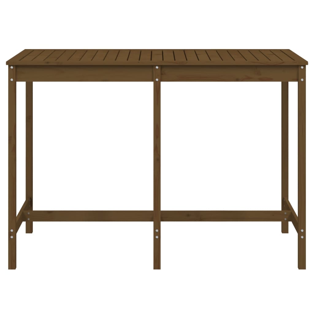 vidaXL Table de jardin marron miel 159,5x82,5x110cm bois massif de pin