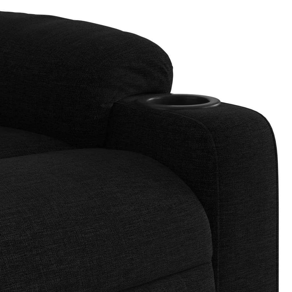 vidaXL Fauteuil inclinable de massage électrique Noir Tissu