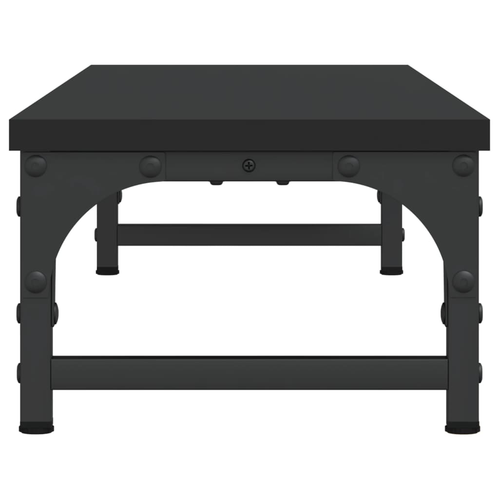 vidaXL Support de moniteur noir 85x23x15,5 cm bois d'ingénierie