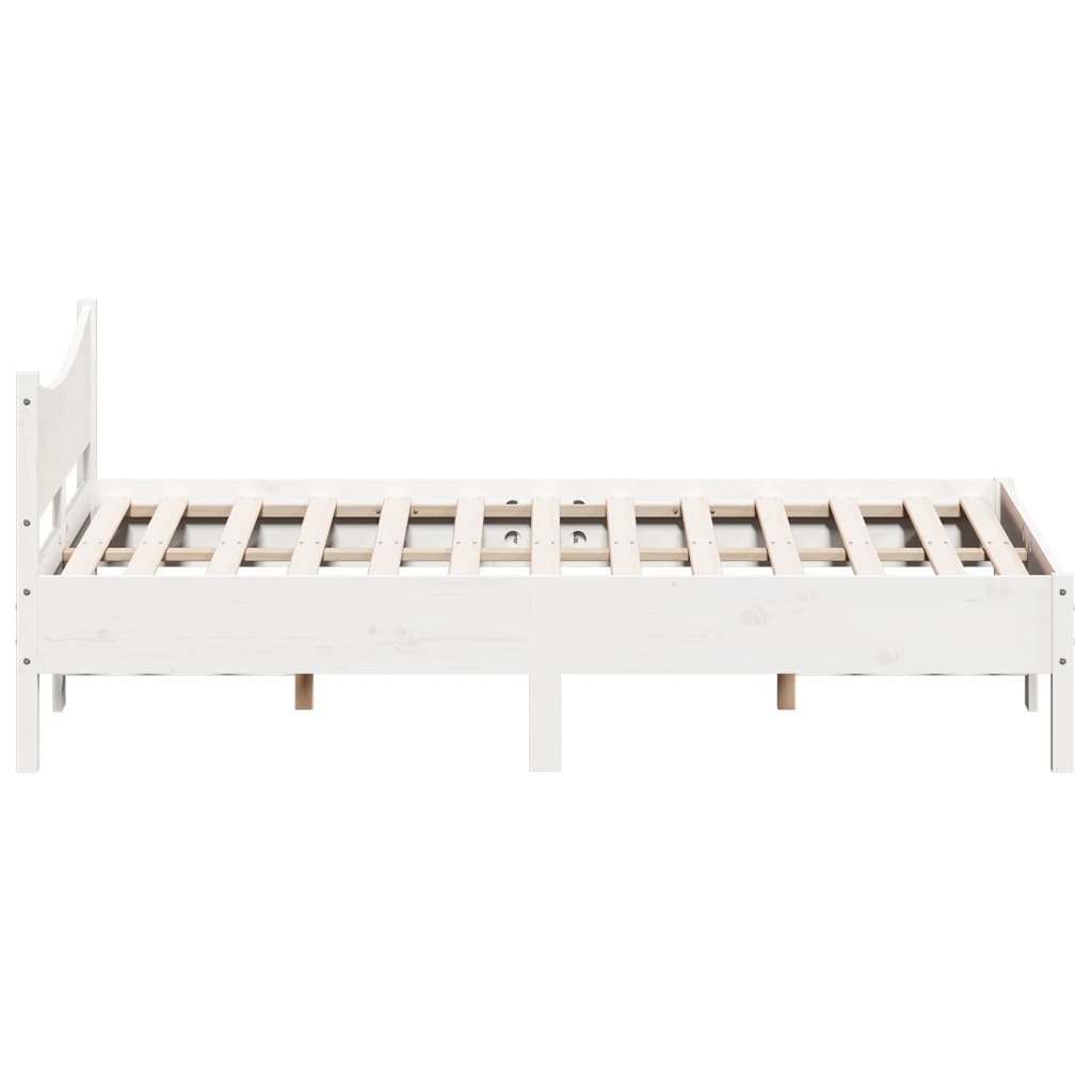 vidaXL Cadre de lit sans matelas blanc 120x190 cm bois de pin massif