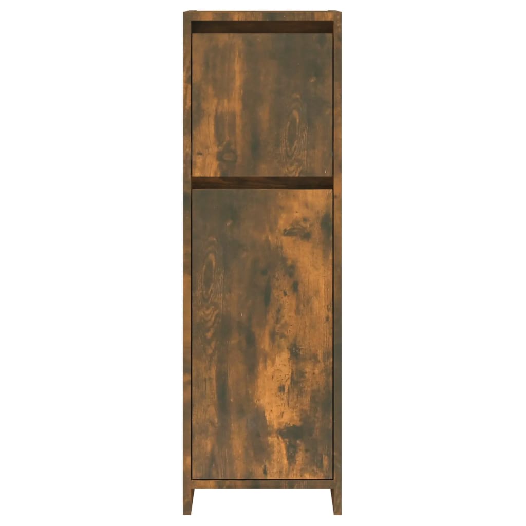 vidaXL Armoire de bain Chêne fumé 30x30x95 cm Bois d'ingénierie