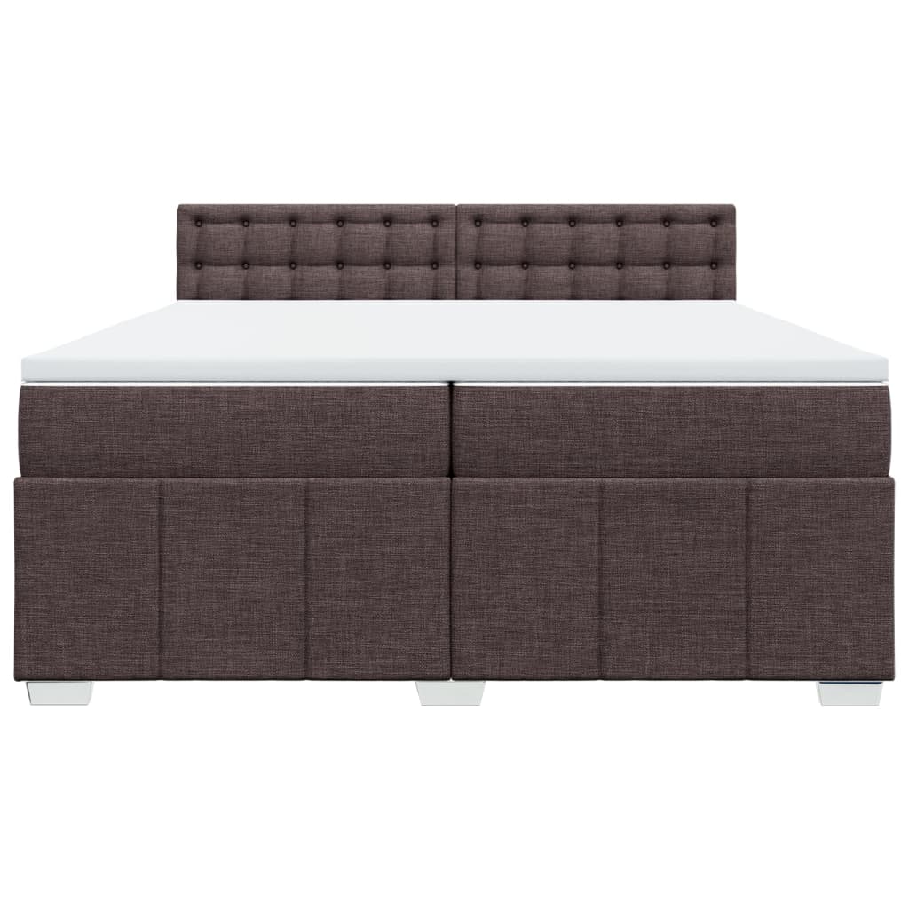 vidaXL Sommier à lattes de lit avec matelas Marron foncé 200x200 cm