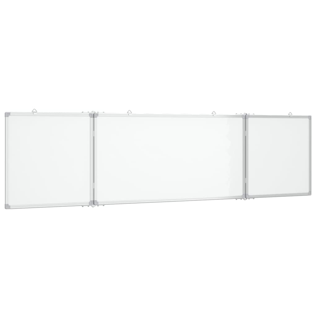 vidaXL Tableau blanc magnétique pliable 160x40x1,7 cm aluminium