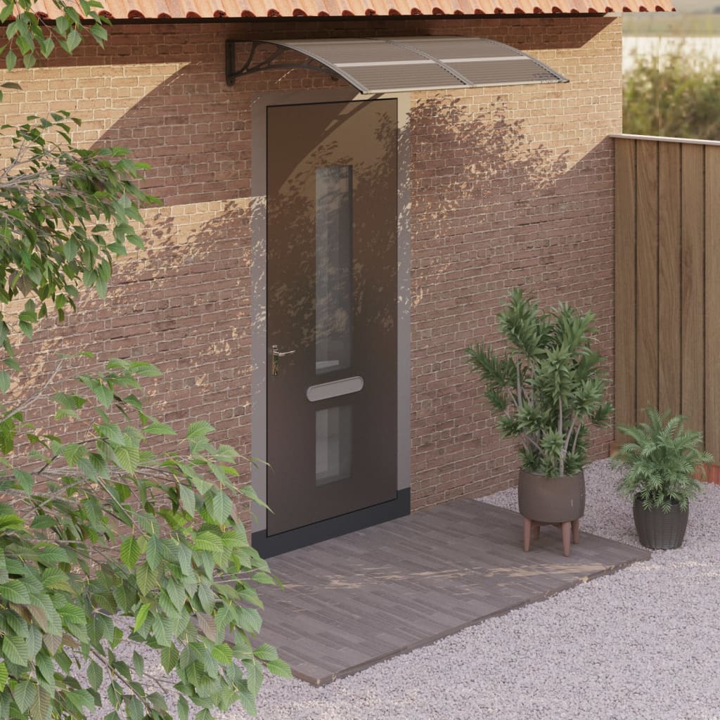 vidaXL Auvent de porte Noir 150x100 cm Polycarbonate