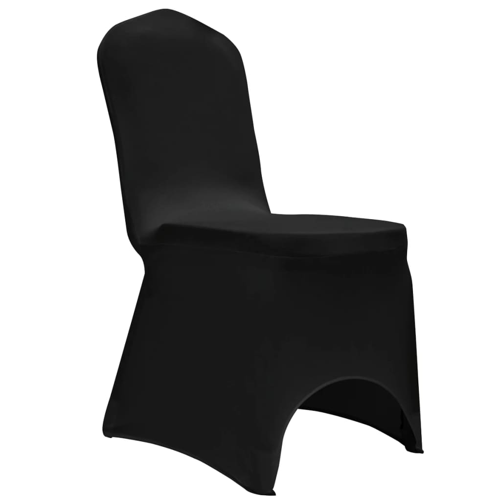 vidaXL Housses élastiques de chaise Noir 12 pcs