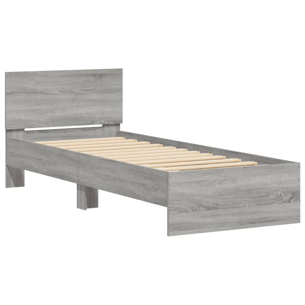 vidaXL Cadre de lit sans matelas avec lumières LED 90x190 cm