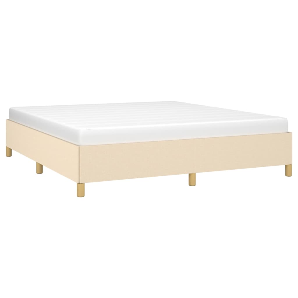 vidaXL Cadre de lit sans matelas crème 180x200 cm tissu