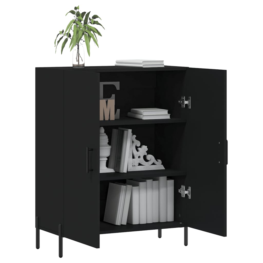 vidaXL Buffet noir 69,5x34x90 cm bois d'ingénierie