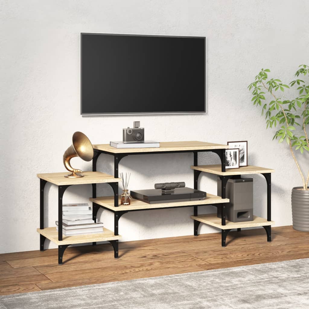 vidaXL Meuble TV chêne sonoma 117x35x52 cm bois d'ingénierie